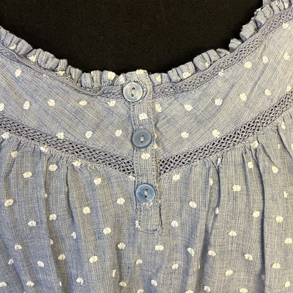 Croft & Barrow Lightweight Cotton Sleeveless Boho Babydoll Dress, Sz. S. - Picture 3 of 8